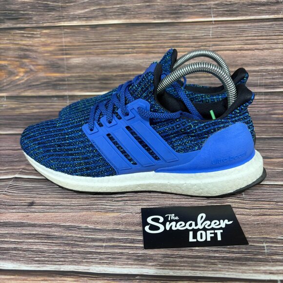 Adidas Ultraboost 4.0 Women's Blue Athletic Running Shoes - Picture 3 of 8